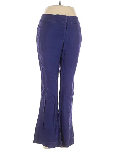 Pre-owned Ann Taylor Loft Linen Pants In Blue
