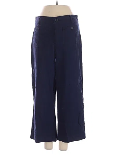 Pre-owned Ann Taylor Loft Linen Pants In Blue