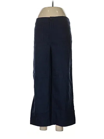 Pre-owned Ann Taylor Loft Linen Pants In Blue