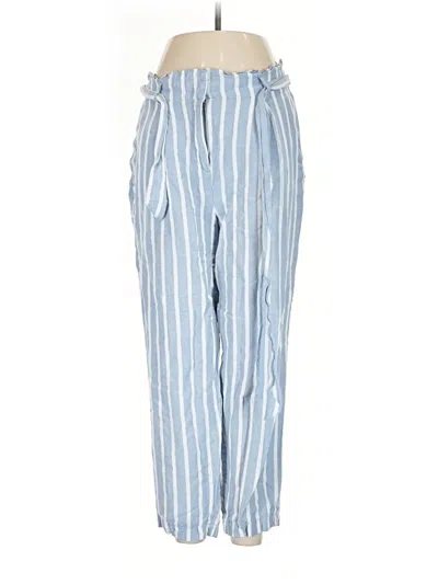 Pre-owned Ann Taylor Loft Linen Pants In Blue