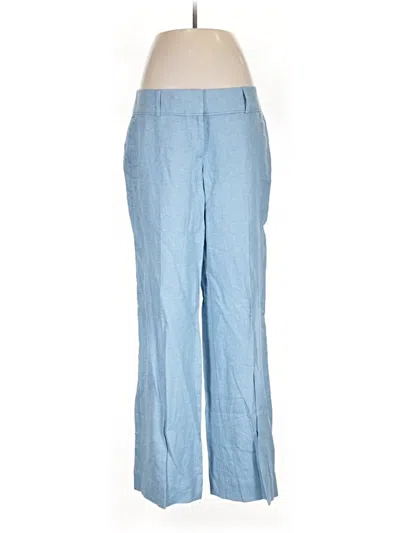 Pre-owned Ann Taylor Loft Linen Pants In Blue