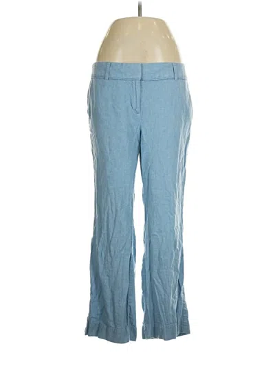 Pre-owned Ann Taylor Loft Linen Pants In Blue