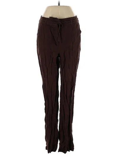 Pre-owned Ann Taylor Loft Linen Pants In Brown