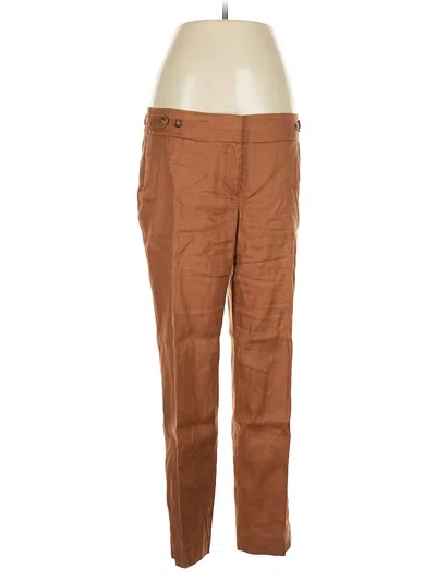 Pre-owned Ann Taylor Loft Linen Pants In Brown
