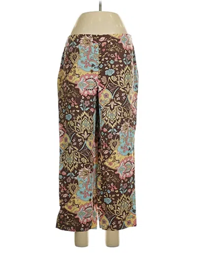 Pre-owned Ann Taylor Loft Linen Pants In Brown