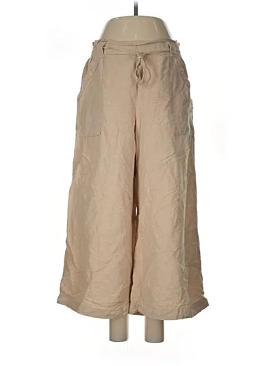 Pre-owned Ann Taylor Loft Linen Pants In Brown