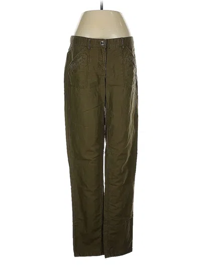Pre-owned Ann Taylor Loft Linen Pants In Green