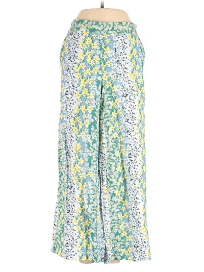 Pre-owned Ann Taylor Loft Linen Pants In Green