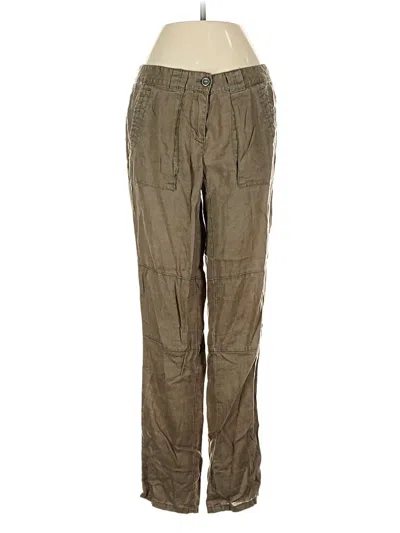 Pre-owned Ann Taylor Loft Linen Pants In Green