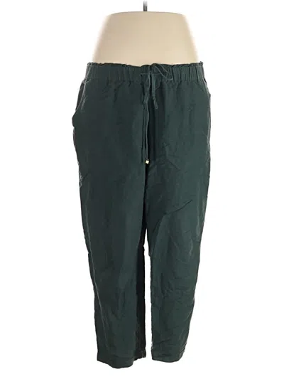 Pre-owned Ann Taylor Loft Linen Pants In Green