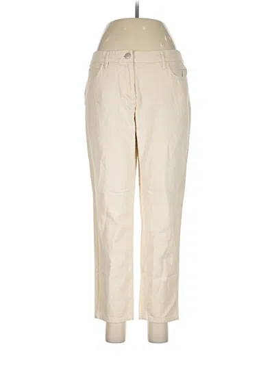 Pre-owned Ann Taylor Loft Linen Pants In Ivory