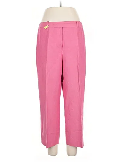 Pre-owned Ann Taylor Loft Linen Pants In Pink