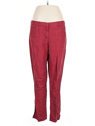 Pre-owned Ann Taylor Loft Linen Pants In Red