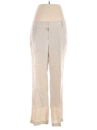 Pre-owned Ann Taylor Loft Linen Pants In White