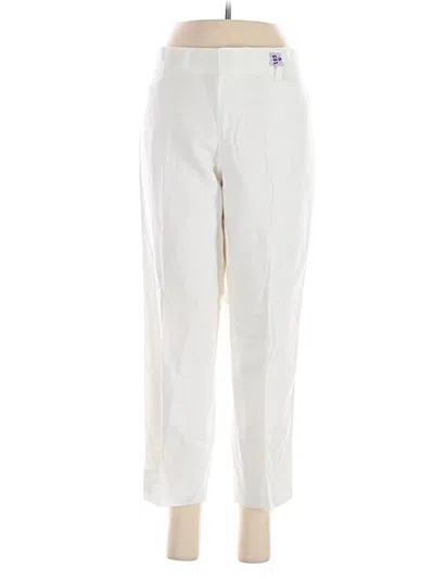 Pre-owned Ann Taylor Loft Linen Pants In White