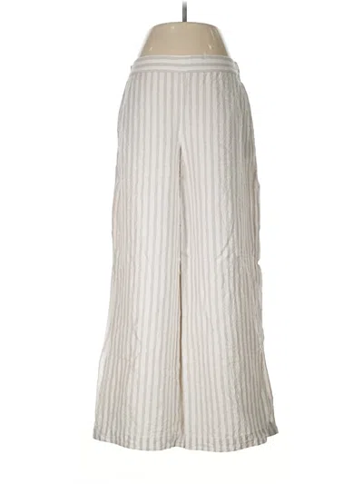 Pre-owned Ann Taylor Loft Linen Pants In White
