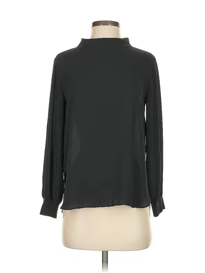 Pre-owned Ann Taylor Loft Long Sleeve Blouse In Black