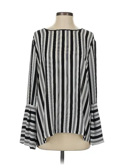 Pre-owned Ann Taylor Loft Long Sleeve Blouse In Black