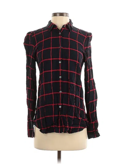 Pre-owned Ann Taylor Loft Long Sleeve Blouse In Black