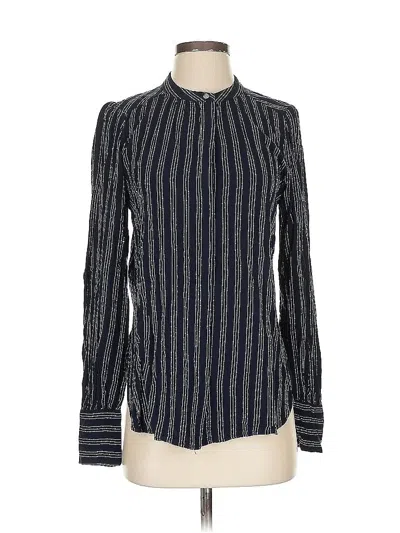 Pre-owned Ann Taylor Loft Long Sleeve Blouse In Black