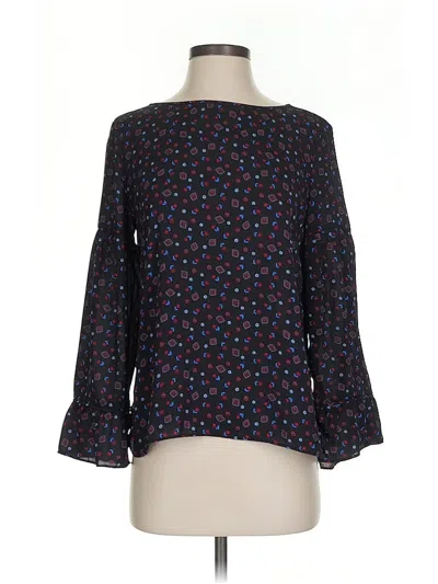 Pre-owned Ann Taylor Loft Long Sleeve Blouse In Black
