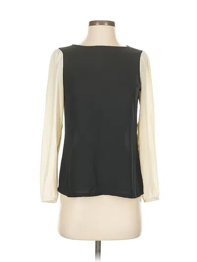 Pre-owned Ann Taylor Loft Long Sleeve Blouse In Black