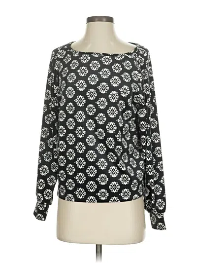 Pre-owned Ann Taylor Loft Long Sleeve Blouse In Black
