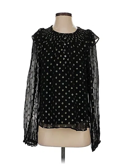 Pre-owned Ann Taylor Loft Long Sleeve Blouse In Black