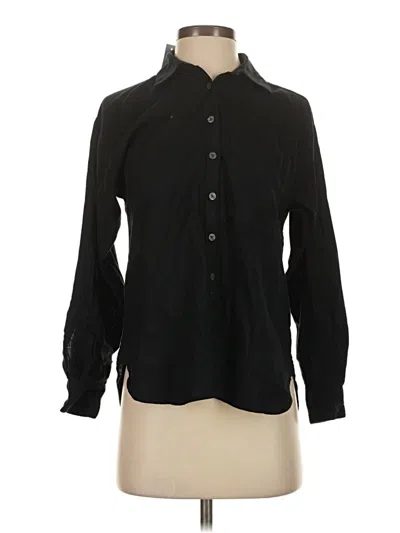 Pre-owned Ann Taylor Loft Long Sleeve Blouse In Black