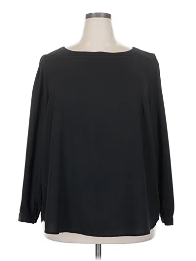 Pre-owned Ann Taylor Loft Long Sleeve Blouse In Black