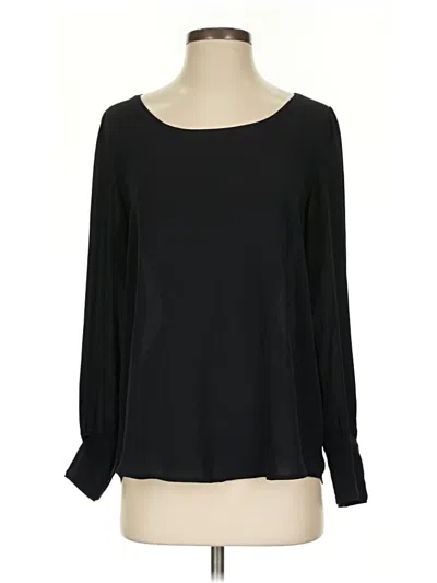 Pre-owned Ann Taylor Loft Long Sleeve Blouse In Black