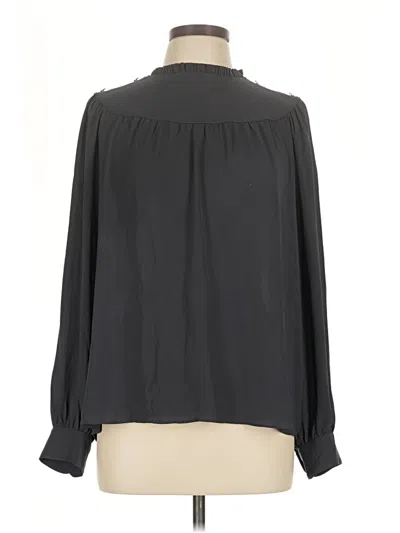 Pre-owned Ann Taylor Loft Long Sleeve Blouse In Black