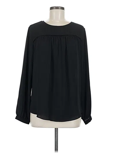 Pre-owned Ann Taylor Loft Long Sleeve Blouse In Black