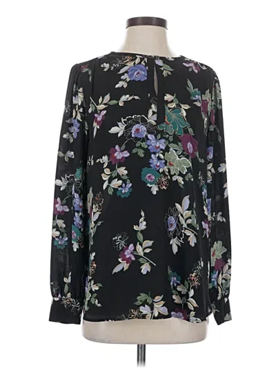 Pre-owned Ann Taylor Loft Long Sleeve Blouse In Black