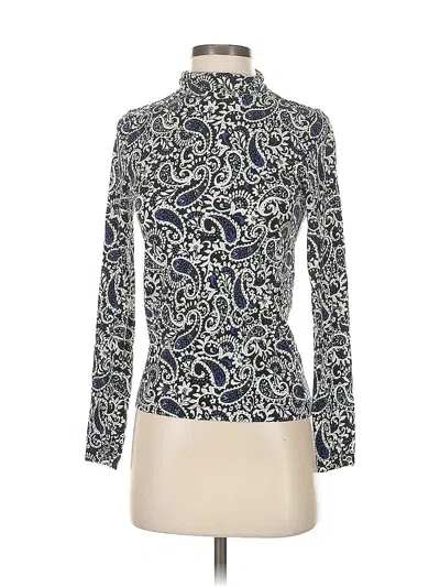 Pre-owned Ann Taylor Loft Long Sleeve Blouse In Blue