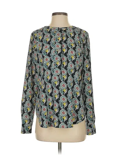 Pre-owned Ann Taylor Loft Long Sleeve Blouse In Blue