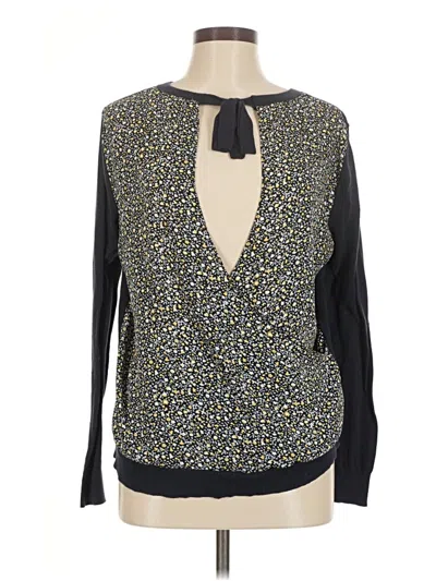Pre-owned Ann Taylor Loft Long Sleeve Blouse In Blue