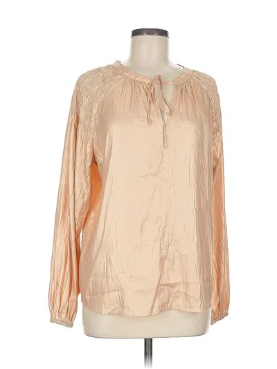 Pre-owned Ann Taylor Loft Long Sleeve Blouse In Brown