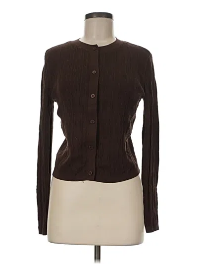 Pre-owned Ann Taylor Loft Long Sleeve Blouse In Brown