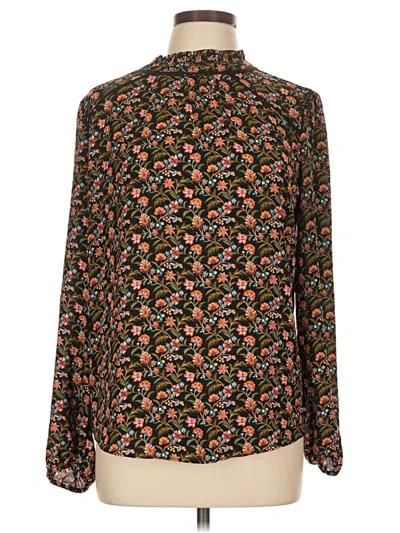 Pre-owned Ann Taylor Loft Long Sleeve Blouse In Brown