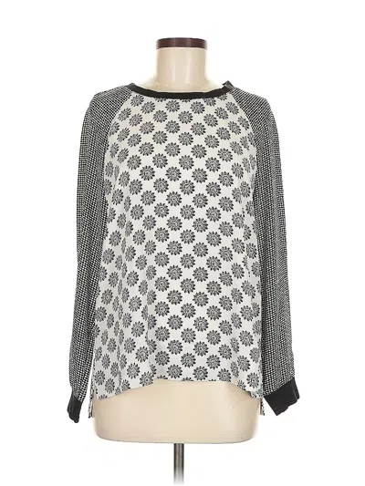 Pre-owned Ann Taylor Loft Long Sleeve Blouse In Gray