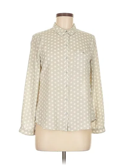 Pre-owned Ann Taylor Loft Long Sleeve Blouse In Gray