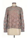Ann Taylor Loft Long Sleeve Blouse In Brown