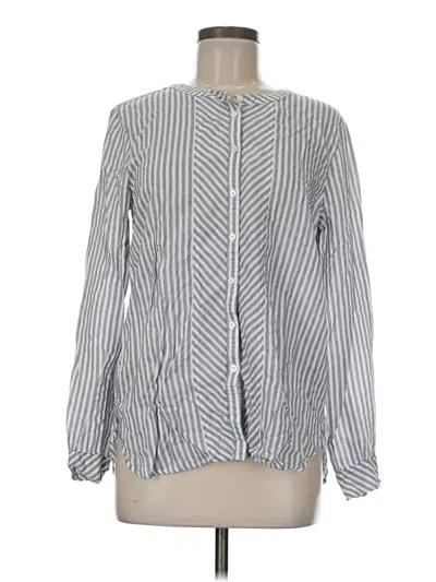 Pre-owned Ann Taylor Loft Long Sleeve Blouse In Gray