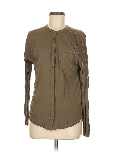 Pre-owned Ann Taylor Loft Long Sleeve Blouse In Green