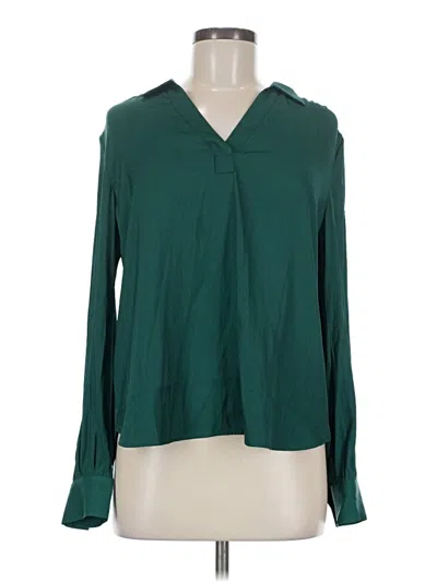 Ann Taylor Loft Long Sleeve Blouse In Green