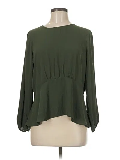 Ann Taylor Loft Long Sleeve Blouse In Green