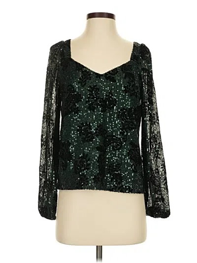 Ann Taylor Loft Long Sleeve Blouse In Green