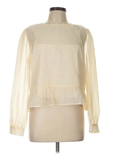 Ann Taylor Loft Long Sleeve Blouse In Ivory