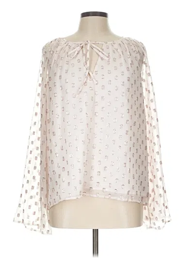 Ann Taylor Loft Long Sleeve Blouse In Ivory